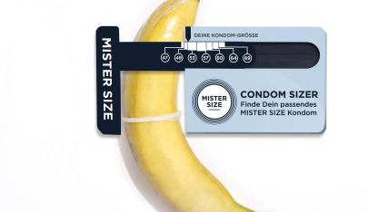 Condom Sizer mit Banane